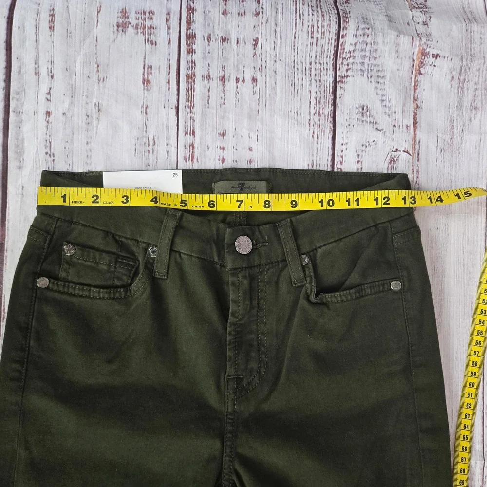 7 for All Mankind Women's Mid Rise Skinny Hunter Jeans Size 25 Minimalist Basic